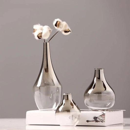 Silver Gradient Style Home Decoration Glass Vase 2205992531987