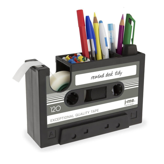 Cassette Tape Dispenser Pen Holder Vase Pencil Pot - 图片 1