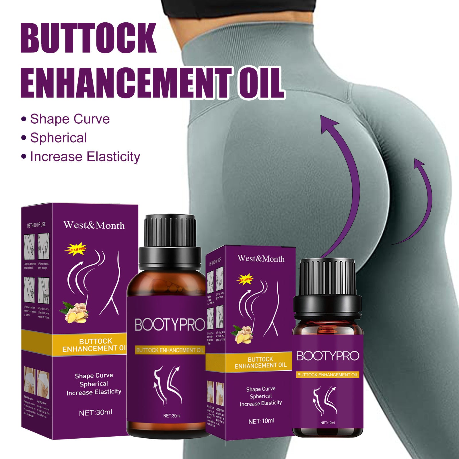 Hip Lifting Essential Oil Lifting Massage Oil Firming Body Shaping Peach Hip Highlight Curve Hip Lifting 22090c17 a2d4 4a39 8