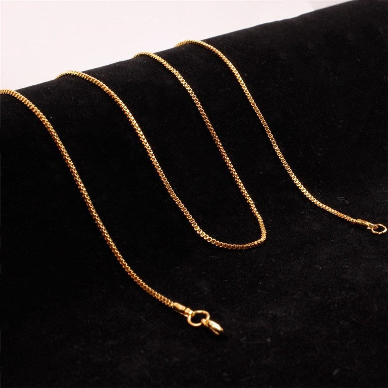 Fashion Simple 2MM Box Chain Gold 220c18c7 e18e 47de b9fd cf139733fea7