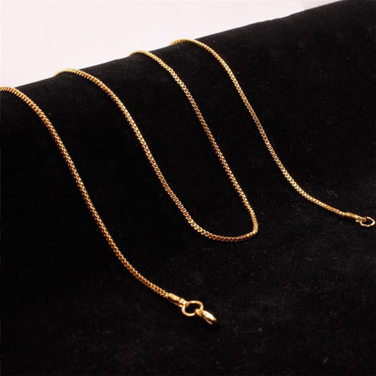 Fashion Simple 2MM Box Chain Gold 220c18c7 e18e 47de b9fd cf139733fea7