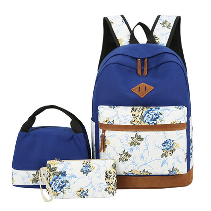 Casual Backpack Three-piece Large Capacity Student Schoolbag Japanese Style 22118567795 210612214