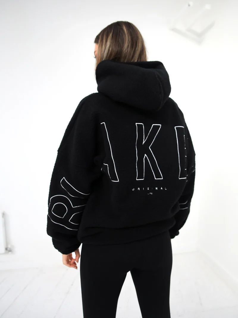 Women's Simple Loose Embroidered Lamb Fleece Coat 22175840 c8c0 49dd bda3 15b385533d9b