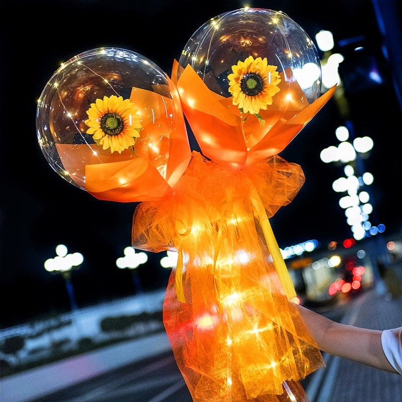 LED Luminous Balloon Rose Bouquet Transparent Bobo Ball Rose 2218d2f6 640c 4a88 8d97 4f3b03aac22d