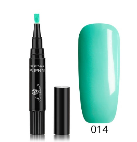3 In 1 Gel Nail Varnish Pen Glitter One Step Nail Art Gel Polish Hybrid - HD Wireless Product #52
