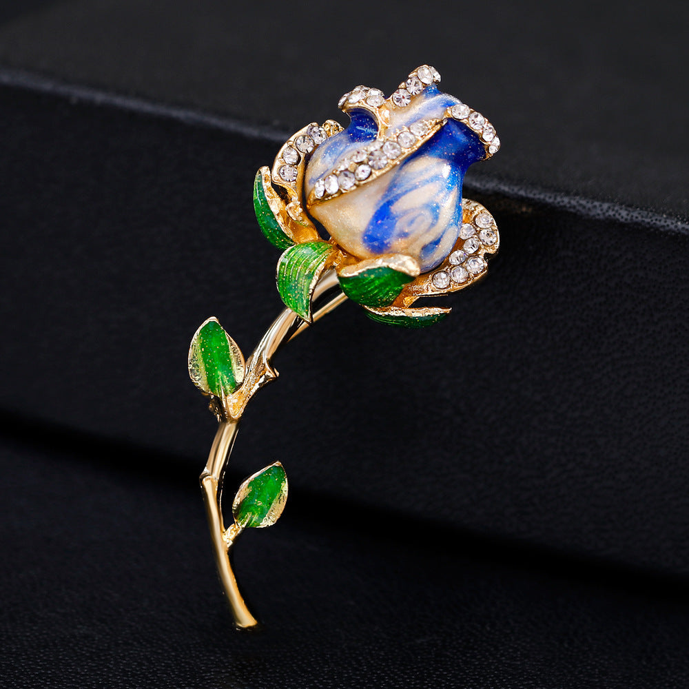 Delicate rose flower brooch ladies corsage 222197340483