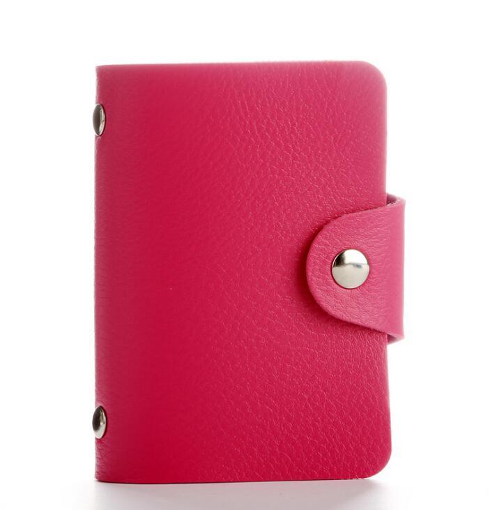 24 slots Fashion PU Leather Business Card Holder Organizer - HD Wireless Product #11