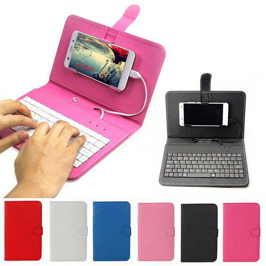 Ultra-Thin Mobile Phone Bluetooth Keyboard Leather Case 2224871602410