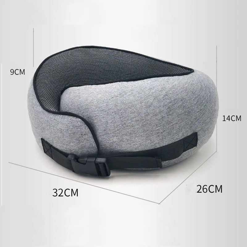 Travel Neck Pillow Non-Deformed Airplane Pillow Travel Neck Cushion Durable U-Shaped Travel Memory Cotton Nap Neck Pillow 222
