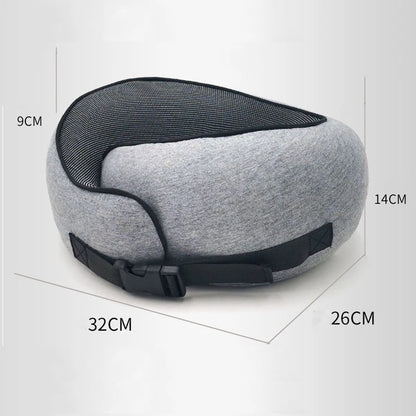 Travel Neck Pillow Non-Deformed Airplane Pillow Travel Neck Cushion Durable U-Shaped Travel Memory Cotton Nap Neck Pillow 222