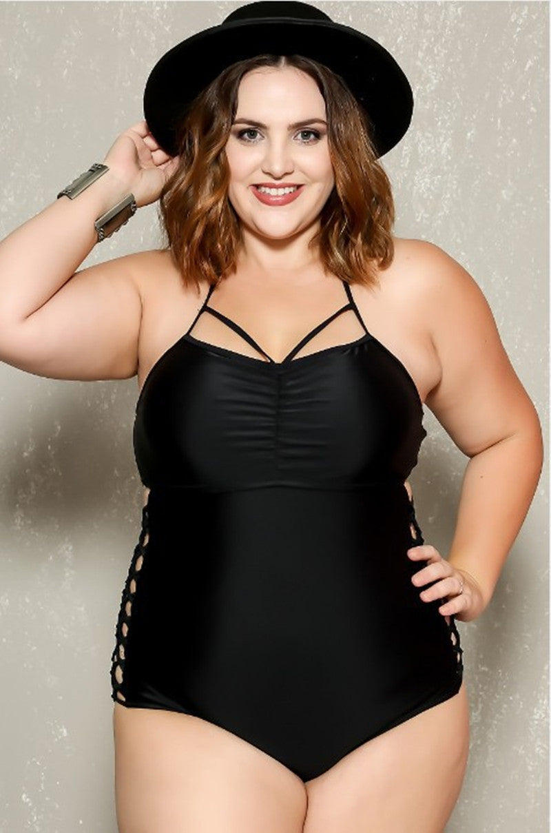 Plus size one-piece swimsuit 2229466260415