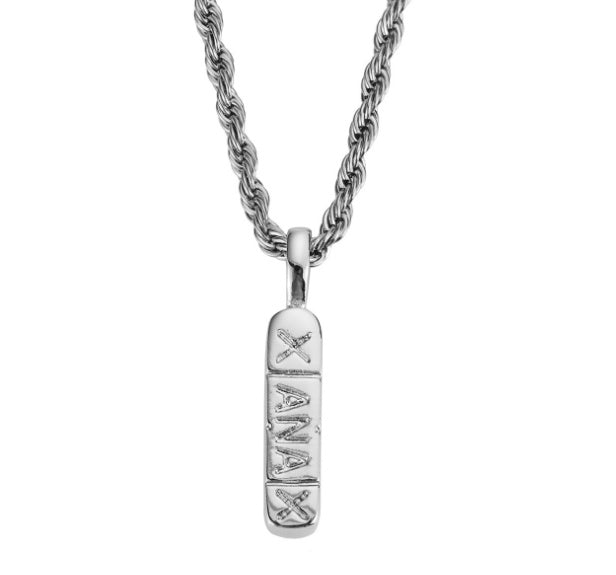 Tide brand men and women XANAX pendant Pure copper gold plated hip hop necklace jewelry 2229564588595