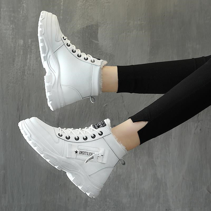 Short boots wild warm and velvet snow boots cotton shoes 2232674726977