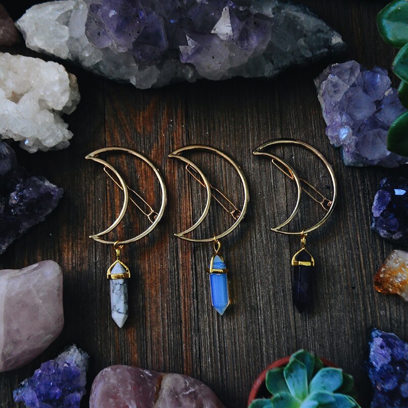 Moon hexagonal hairpin 2235708261549
