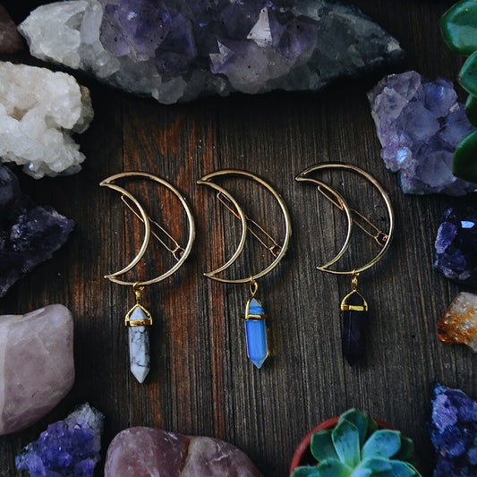 Moon hexagonal hairpin 2235708261549