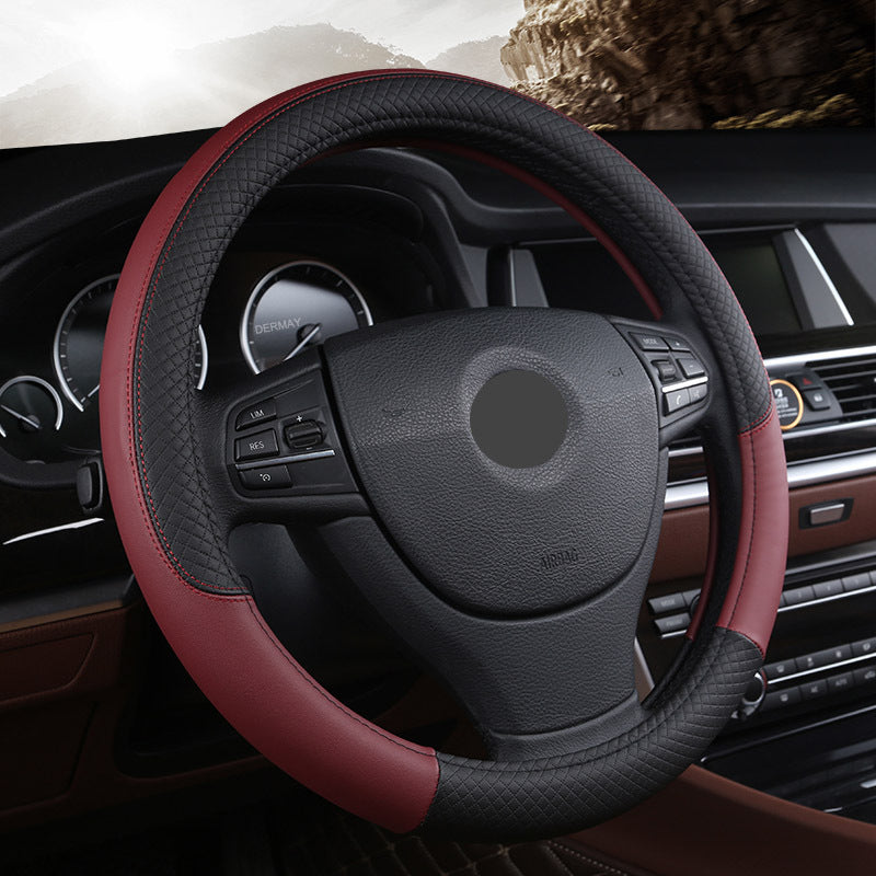 Universal Leather Car Steering Wheel Cover 223803976560