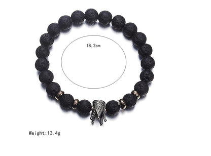 European and American fashion micro inlaid zircon crown bracelet volcanic stone acrylic bracelet 2238270993738