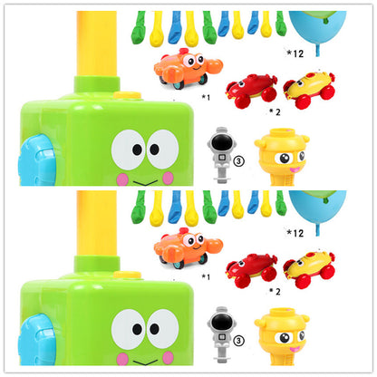 Power Balloon Launch Tower Toy Puzzle  Education Inertia Air Power Balloon Car Science Experimen Toy For Children Gift 224022