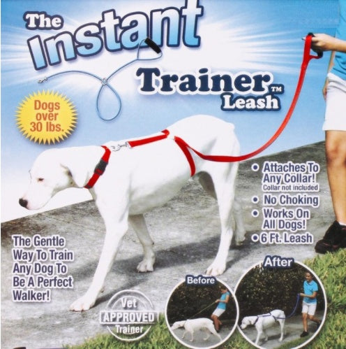 Instant Trainer Dog Leash Trains Dogs 30 Lbs Stop Pulling Tv Dogwalk Hot 2247062942214