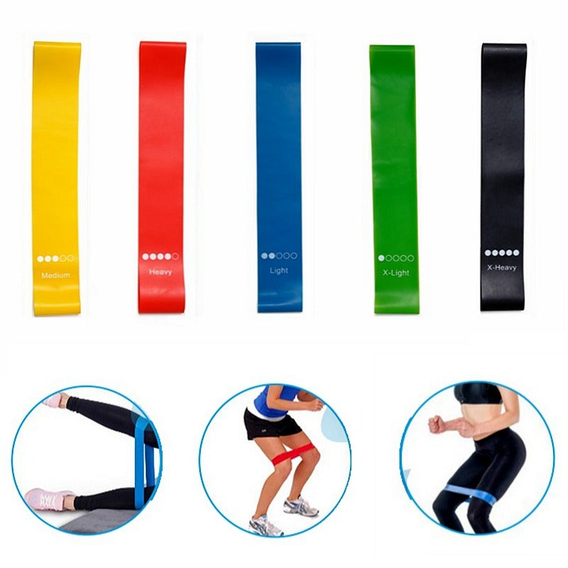 Yoga Resistance Rubber Bands Indoor Outdoor Fitness Equipment 0.35mm-1.1mm Pilates Sport Training Workout Elastic Bands 22482