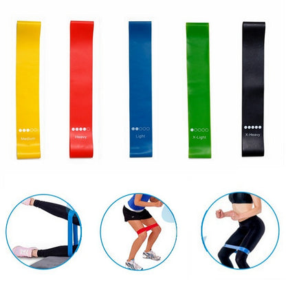 Yoga Resistance Rubber Bands Indoor Outdoor Fitness Equipment 0.35mm-1.1mm Pilates Sport Training Workout Elastic Bands 22482