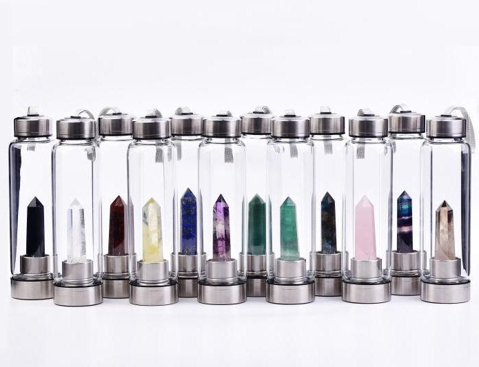 Natural hexagonal crystal column energy glass creative water cup spa tea cup water cup crystal column magic wand 224936370948