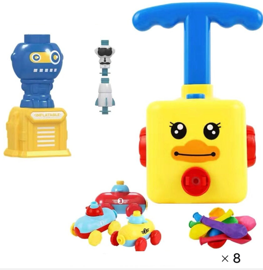 Power Balloon Launch Tower Toy Puzzle  Education Inertia Air Power Balloon Car Science Experimen Toy For Children Gift 224945