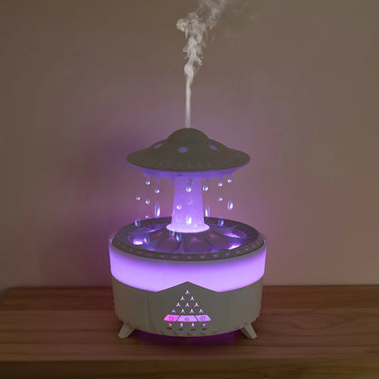 New UFO Raindrop Humidifier Water Drop Air Humidifier USB Aromatherapy Essential Oils Aroma Air Diffuser Household Mist Maker