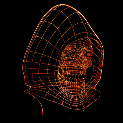 3D LED Color Night Light Changing Lamp Halloween Skull  Light Acrylic 3D Hologram Illusion Desk Lamp For Kids Gift Dropship - HD Wireless Product #7