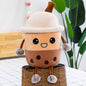 Simulation Milk Tea Cup Cute Expression Pillow Plush Toys 2287694025387