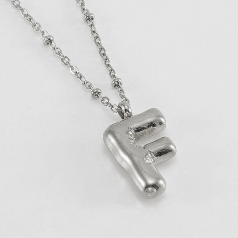 Women's Fashion Bubble Letter Pendant Letter Necklace 2292b262 24c3 4a53 918f 1a067e887590