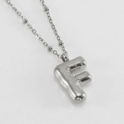 Women's Fashion Bubble Letter Pendant Letter Necklace 2292b262 24c3 4a53 918f 1a067e887590