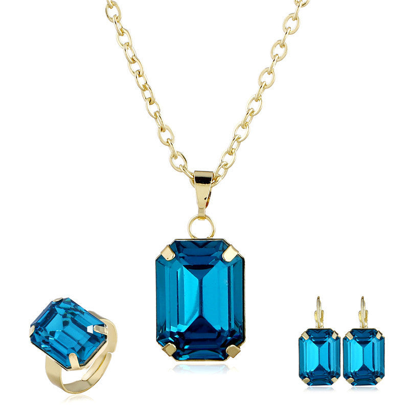 Bridal jewelry European and American jewelry set 22939238020040