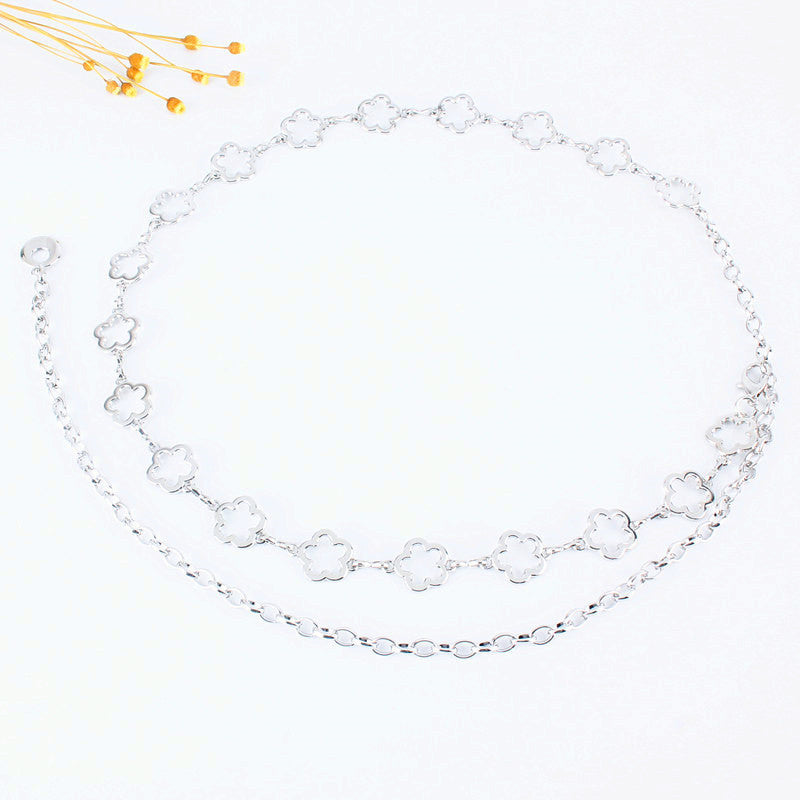 Metal Waist Chain Accessories Flower Thin Belt 22a4a2fe e37b 4e1f 95fe fd8926fad782