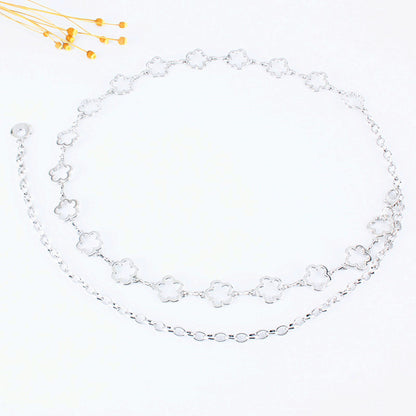 Metal Waist Chain Accessories Flower Thin Belt 22a4a2fe e37b 4e1f 95fe fd8926fad782
