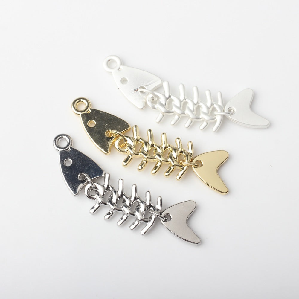 Creative Alloy Fishbone Small Pendant Diy Earrings Necklace Bracelet Jewelry Accessories 22a826f8 18e3 40ae 9028 0d02ffac3a4c