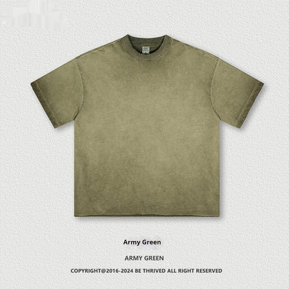 Summer Loose Men's Clothing T-shirt Washed Old