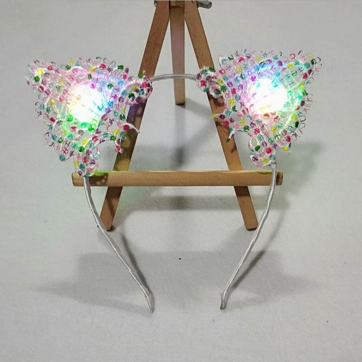 Glowing Hair Accessories Flashing Lights Cat Ears Headband 22f63b76 8382 4a89 820a cf521281252e