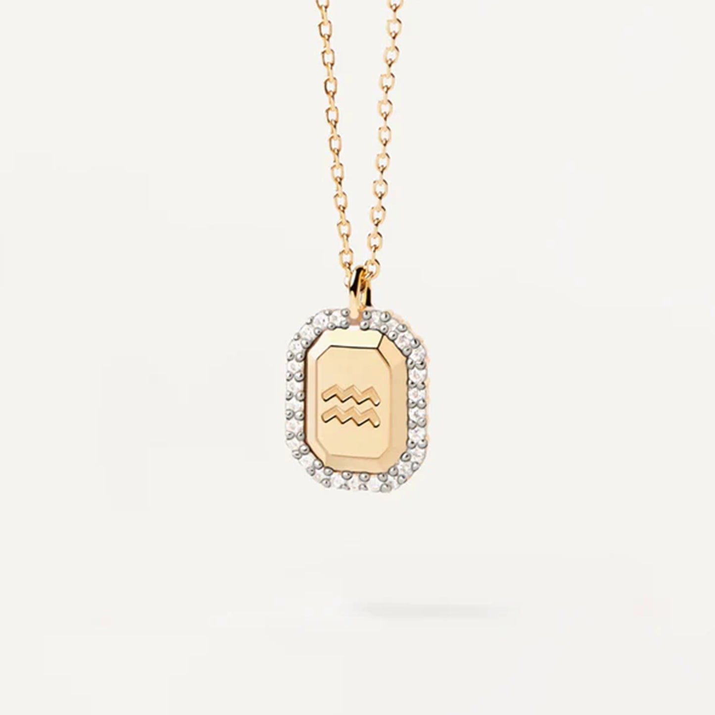 S925 Sterling Silver Twelve Constellation White Zircon Ladies' Pendant Necklace 22f94bef a3ce 4cef bf6c 035b7112dd3b