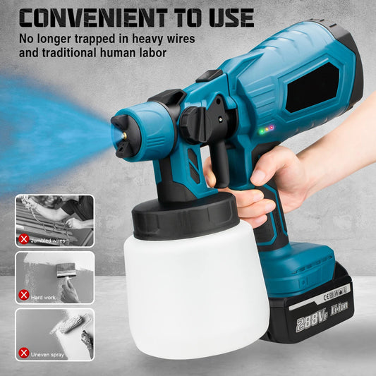 Gun Wireless Paint Sprayer Portable Paint Blue 22fb951a f79b 4a3a 92ac 41b20527fe03