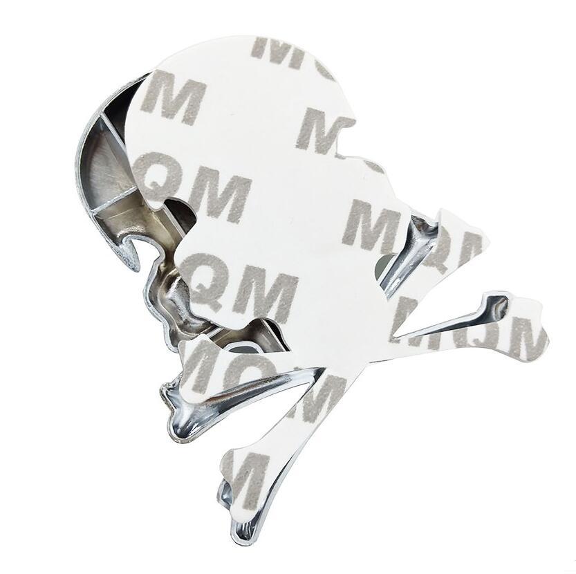 3d metal alloy zinc skull skeleton bones car truck bike stickers labels emblem sign car styling jewelry intimate accessories - HD Wireless Product #5