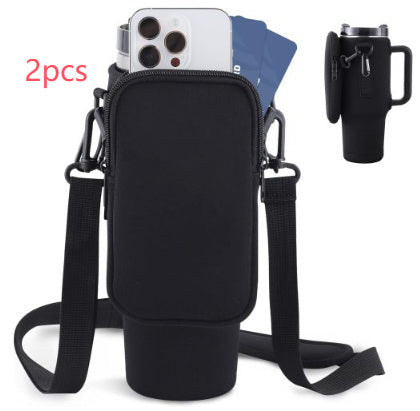 Slok Water Bottle Carrier Bag, Compatible With 40oz Tumbler With Handle, Modern Water Bottle Holder With Simple Adjustable St