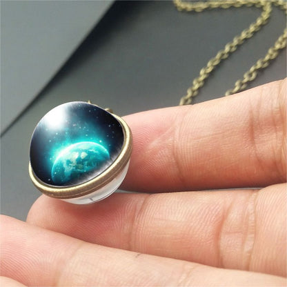 Nebula Galaxy Double Sided Pendant Necklace 231297477581