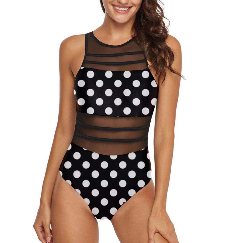 Sexy mesh swimsuit turtleneck swimsuit 231434385136
