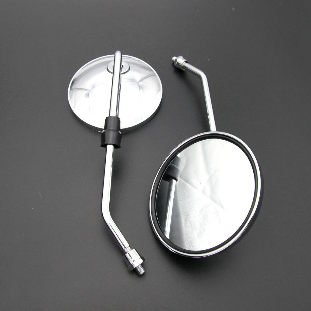 Motorcycle round mirror full metal reflector 231635159064