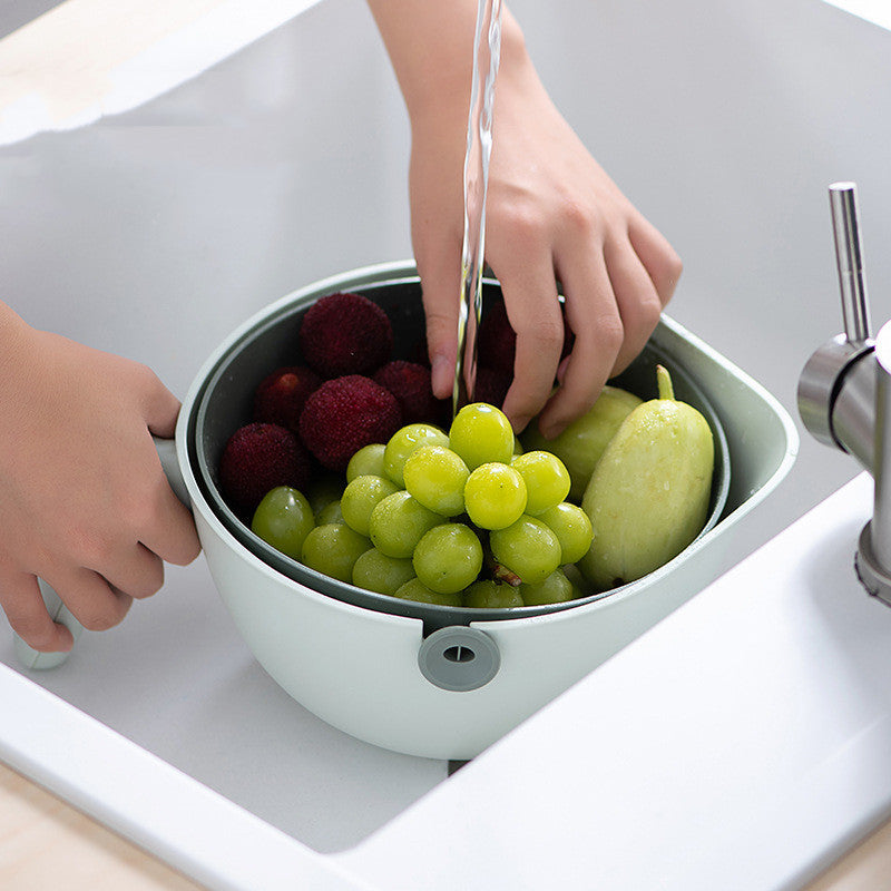 Double Layer Fruit And Vegetable Rotating Draining Basket Kitchen Gadgets 2316cc36 292c 4788 b561 8669af2b55fc
