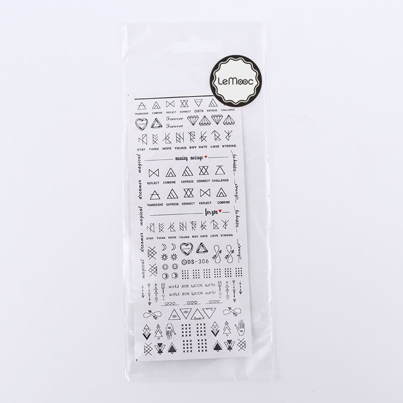 Geometric  DIY Art Nail Polish Stickers 2317161226339