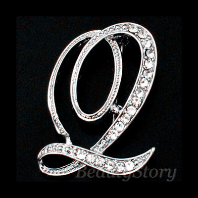 English letter brooch with diamonds 231973716207