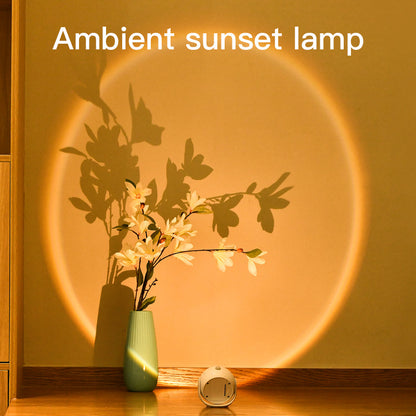 Adjustable Angle Human Sensing Light, Wireless Sunset Light, Indoor Spotlight, Corridor, Living Room Wall Light, Rechargeable
