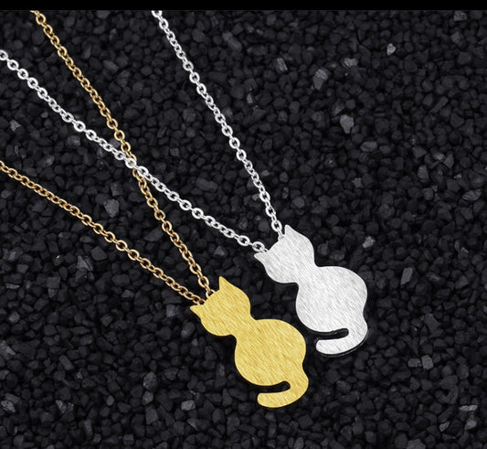 Plating alloy women's necklace trend fashion pet cat necklace 232444025823